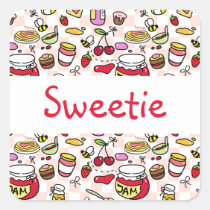 Jam sticker with text (editable text) stickers