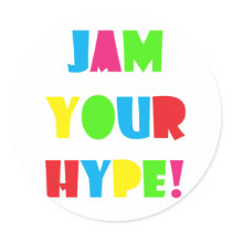 Jam Your Hype Sticker White by JamYourHype Jam Your Hype Sticker White