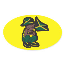JAMAICA BOY OVAL STICKERS