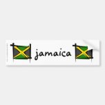 Jamaica Brush Flag Bumper Sticker