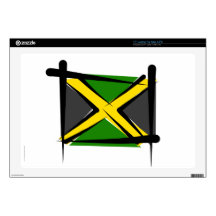 Jamaica Brush Flag Laptop Decals