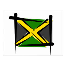 Jamaica Brush Flag Post Card