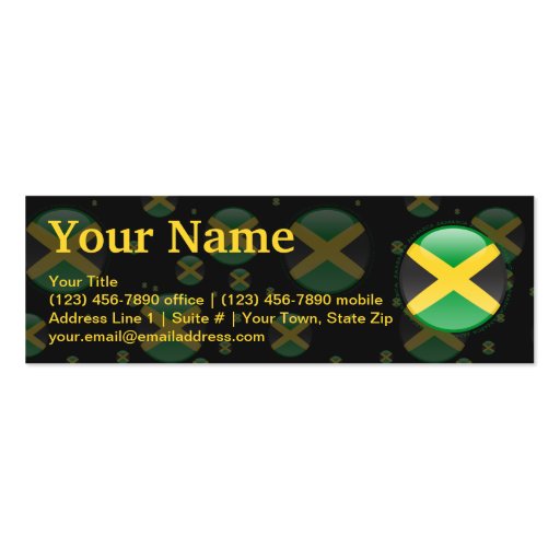 Jamaica Bubble Flag Business Card (front side)