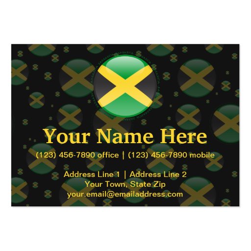 Jamaica Bubble Flag Large Business Card Zazzle