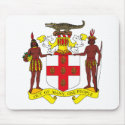 Jamaica Coat of Arms Mousepad by FlagTshirts Jamaica Coat of Arms Mousepad
