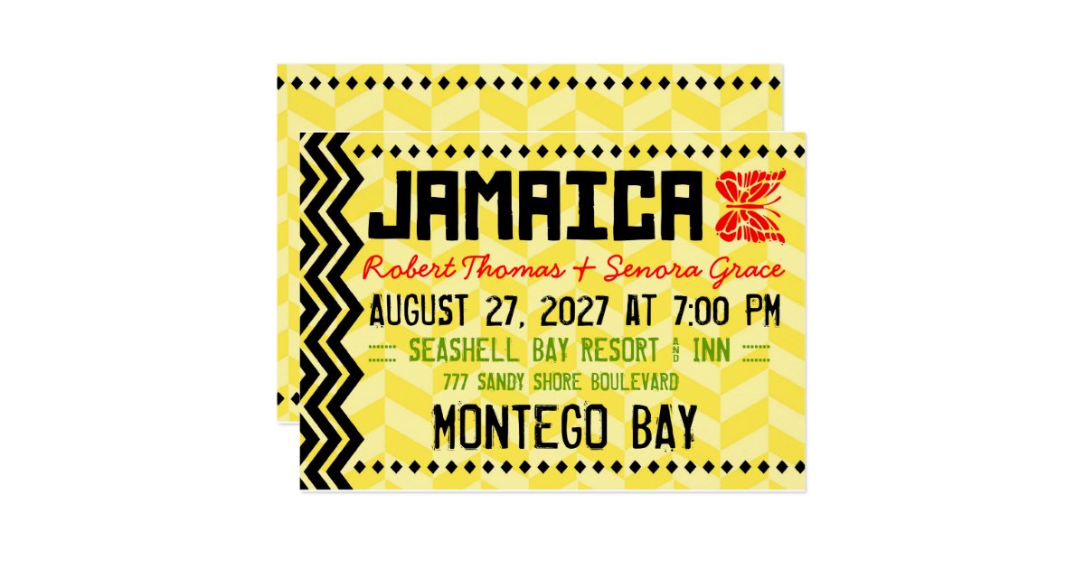 JAMAICA Destination Invitation Zazzle