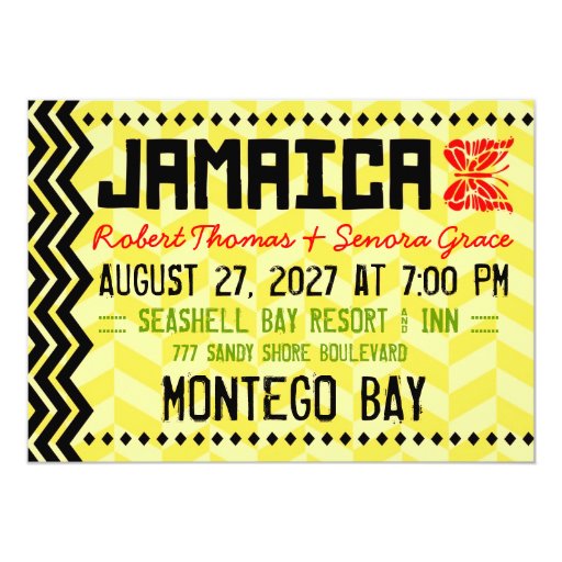 JAMAICA Destination Invitation Zazzle