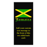 Jamaica Flag, Black, Green and Yellow Rack Card Design