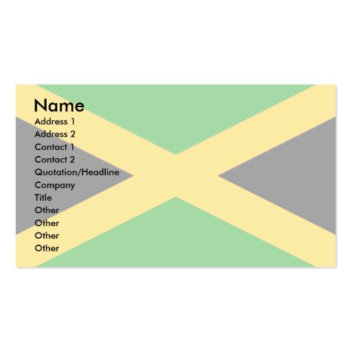 Jamaica Flag Business Card Templates