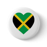 Jamaica Flag Heart Buttons