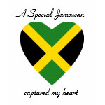 Jamaica Flag Heart + Text Baby Doll T-Shirt