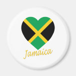 Jamaica Flag Heart Fridge Magnets