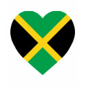 Jamaica Flag Heart t-shirts