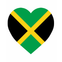 Coração da bandeira de Jamaica camisetas