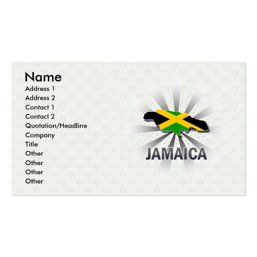 Jamaica Flag Map 2.0 Business Card Templates
