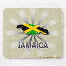Jamaica Flag Map 2.0 Mouse Pad
