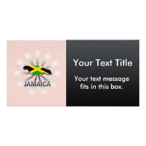 Jamaica Flag Map 2.0 Personalized Photo Card