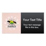 Jamaica Flag Map 2.0 Personalized Photo Card
