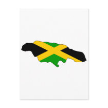 Jamaica flag map postcards