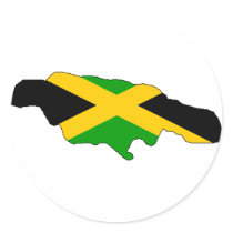 Jamaica flag map stickers