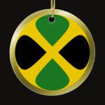 Jamaica Fisheye Flag Ornament
