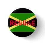 jamaica flag, REGGAE Pinback Button