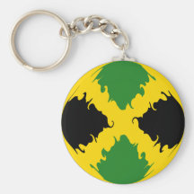 Jamaica Gnarly Flag Keychain
