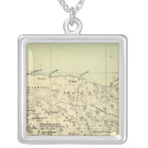 Jamaica Lithographed Map Personalized Necklace