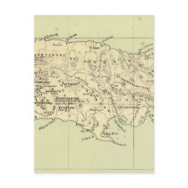 Jamaica Lithographed Map Postcard