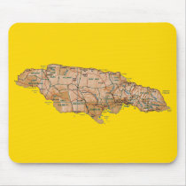 Jamaica Map Mousepad by FlagAndMap Jamaica Map Mousepad