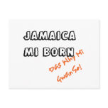 JAMAICA MI BORN POSTCARD