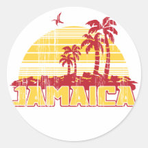Jamaica Paradise Round Stickers