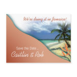 Jamaica Save The Date (coral sand) Post Card