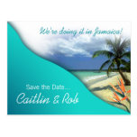 Jamaica Save The Date (emerald waters) Postcards