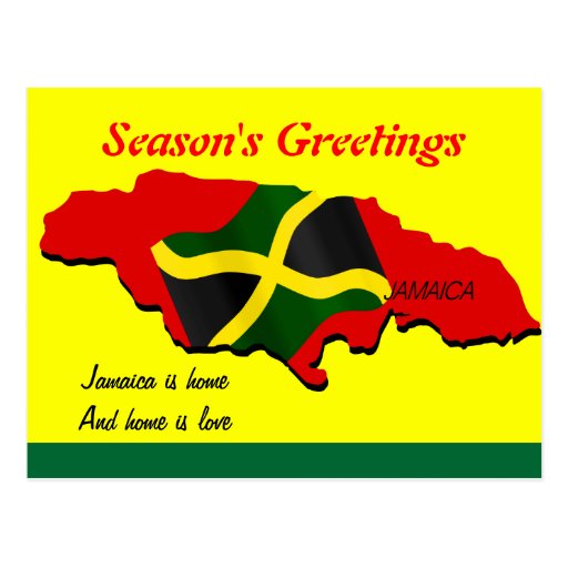 Jamaica season's greetings postcards