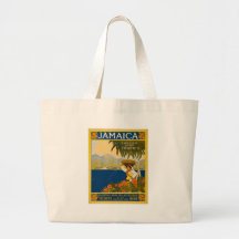 Jamaica the gem of the tropics canvas bags