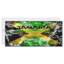 Jamaica Water splash Jamaica Flag Rack Card