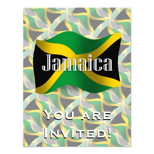 Jamaica Waving Flag Invitations