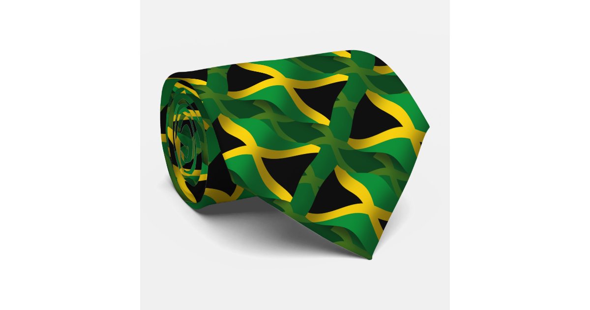 Jamaica Waving Flag Tie Zazzle