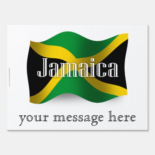 Jamaica Waving Flag Yard Sign Zazzle