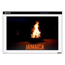 Jamaican Beach Fire Laptop Skin skins