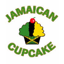 Jamaican Cupcake in Jamaican colors t-shirts by greenbaby Jamaican Cupcake in Jamaican colors t-shirts