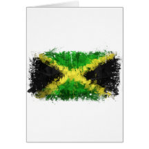 Jamaican Flag Graffiti Cards
