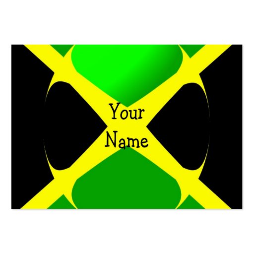 Jamaican Flag With Bubble Business Card (front side)