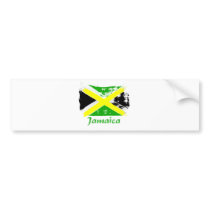 Jamaican grunge flag designs bumper stickers