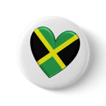 Jamaican Heart Flag Button