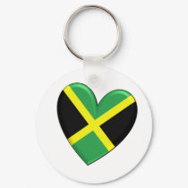 Jamaican Heart Flag keychains