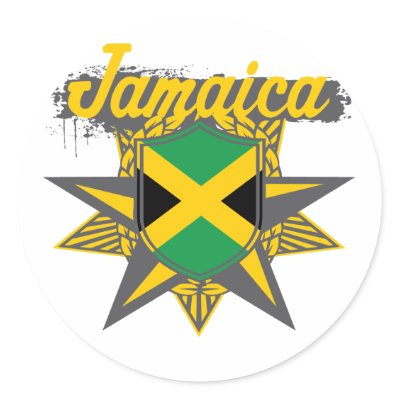 jamaicastar round sticker by brev87