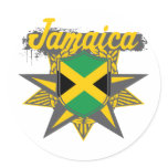 jamaicastar round sticker