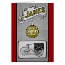 James 1913 Delivery Bicycle Advertisment Card